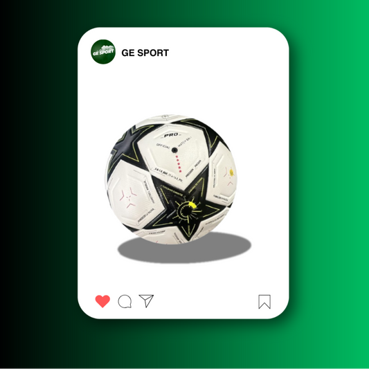 BALON FUTBOL BLANCO ESTRELLAS NEGRAS-GES